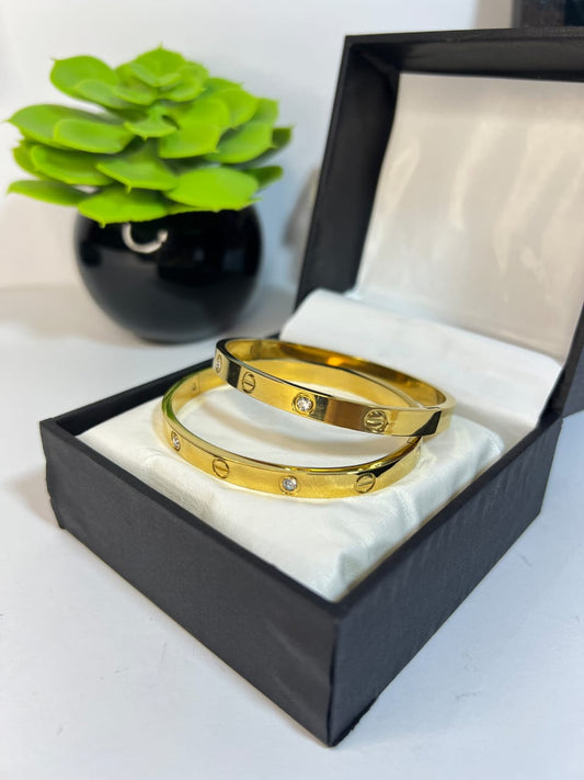 Stainless Steel Bangles Pair