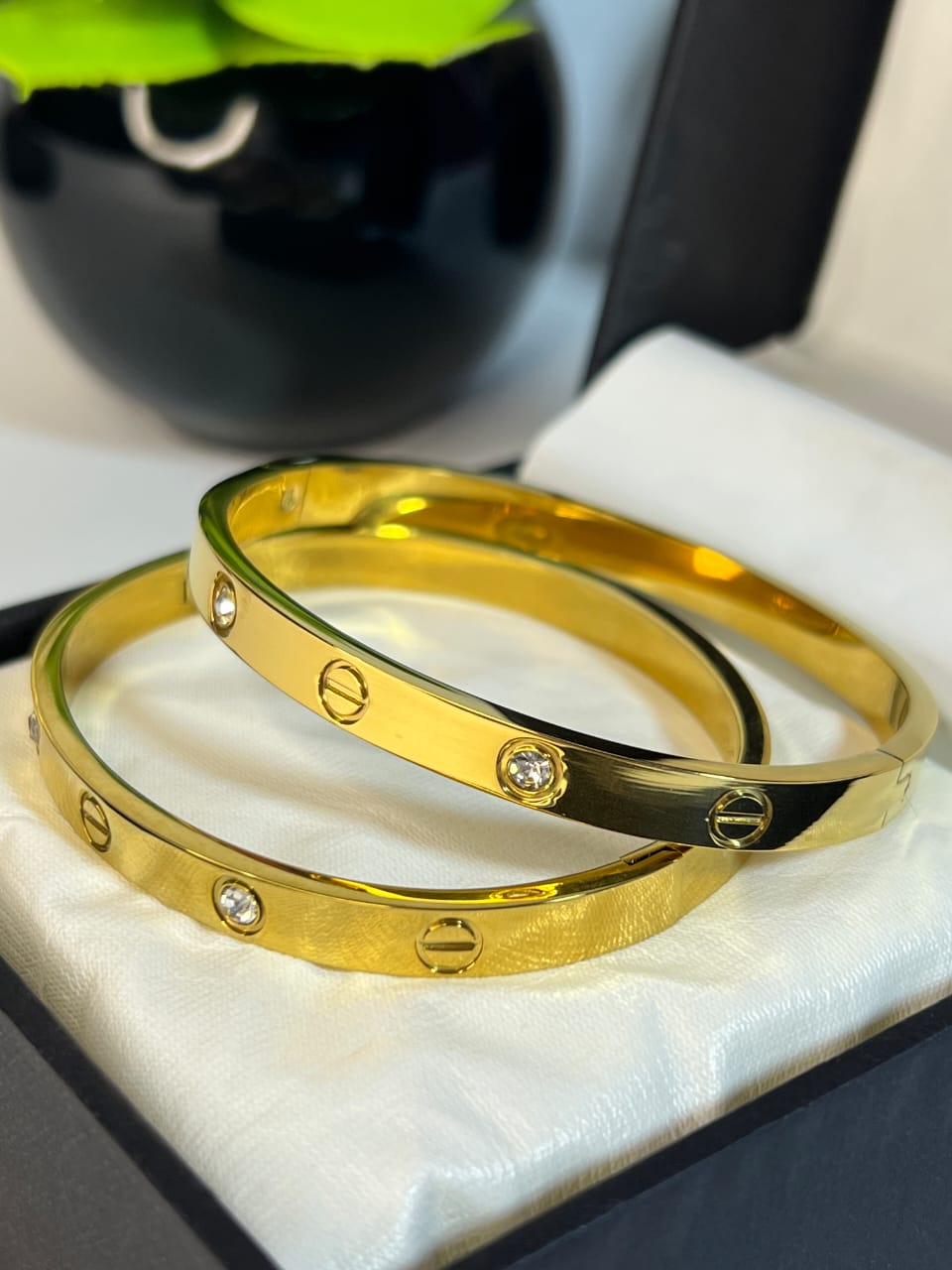 Stainless Steel Bangles Pair