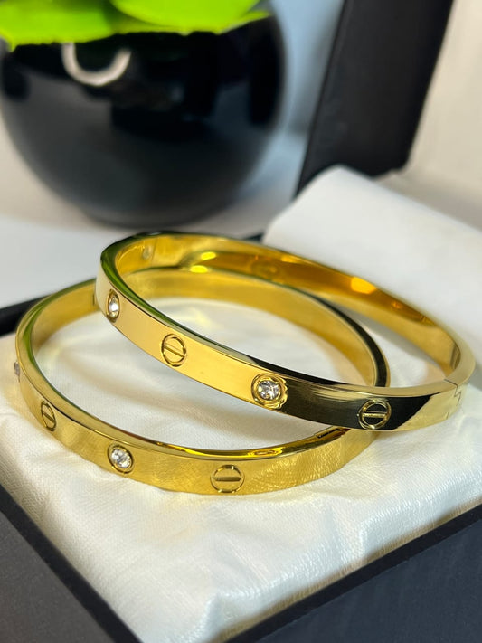 Stainless Steel Bangles Pair