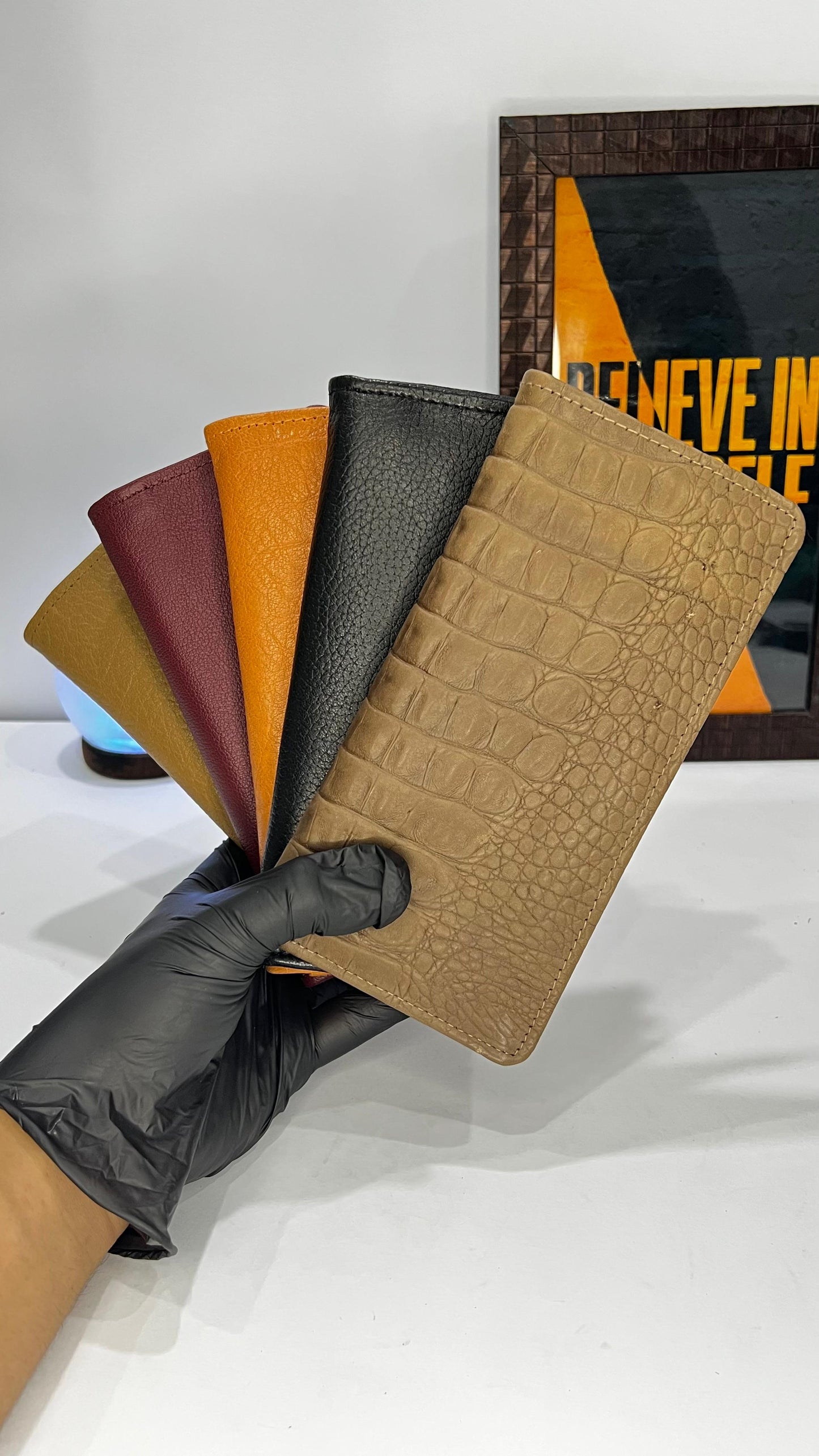 Long Leather Travel Wallet